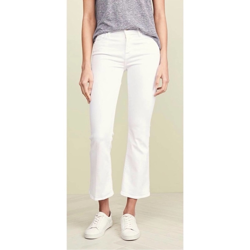 Frame White Le Crop Frayed Hem Jeans 28